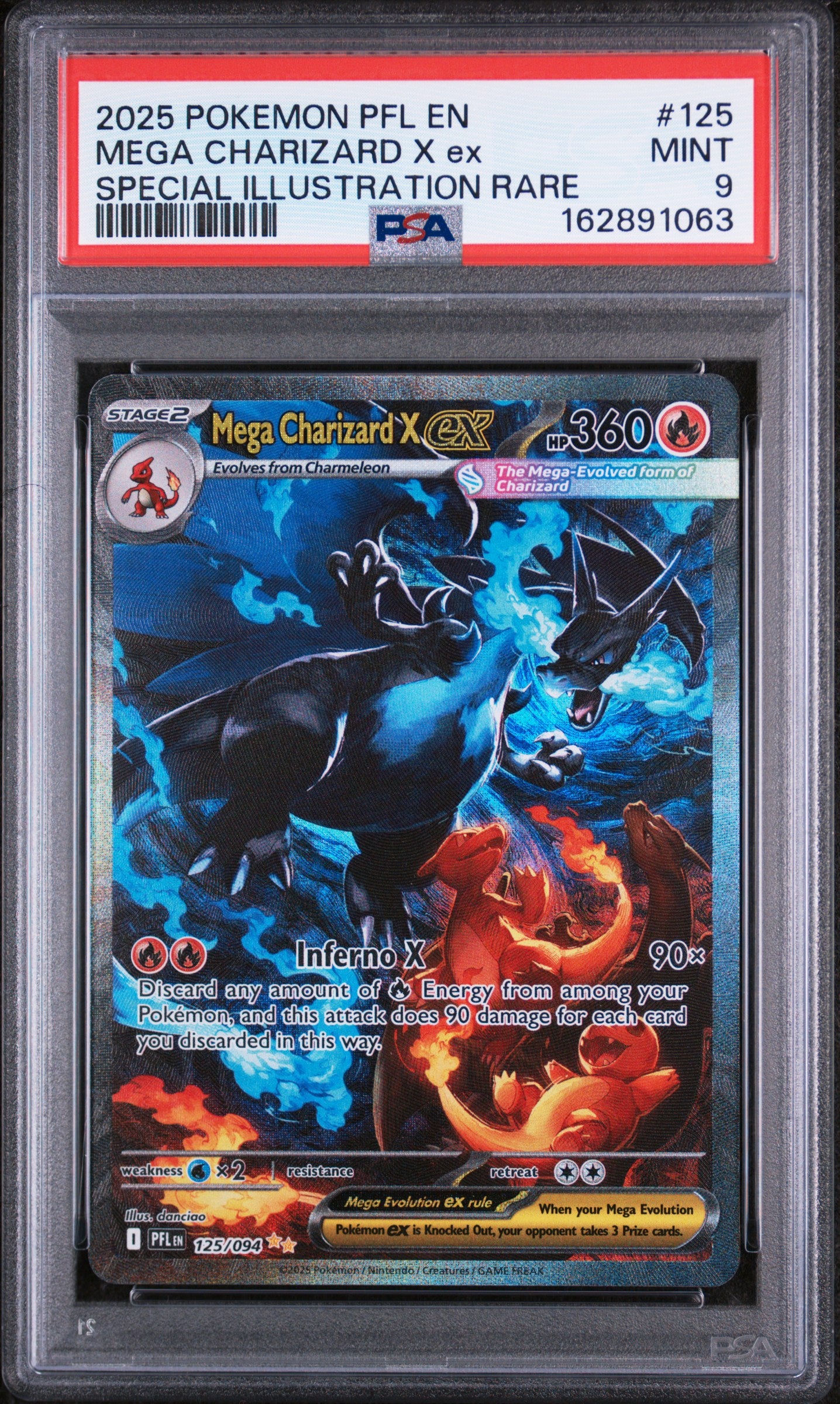2026 Pokemon Phantasmal Flames Mega Charizard X EX PSA 9